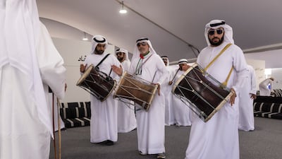 Tribesmen were banging the drum for UAE culture at the large-scale gathering