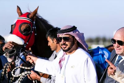 Khalid Khalifa Al Naboodah’s AF Alwajel won in Sharjah. Reem Mohammed / The National
