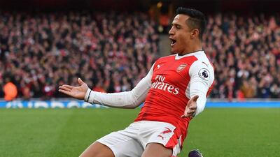 Alexis Sanches scored twice to lead Arsenal to victory over Bournemouth. Ben Stansall / AFP