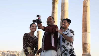 Naomi Scott, Will Smith and Mena Massoud capture their visit to the Citadel. Reuters