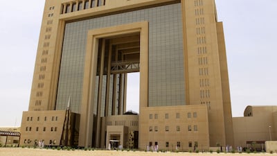 Sabic's headquarters in Riyadh. The company plans to distribute 4.5 billion riyals as interim dividends for the second half of 2025. Reuters