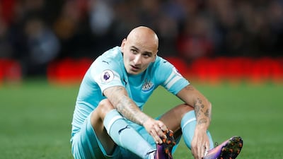 Newcastle United's Jonjo Shelvey looks dejected after the match. Reuters