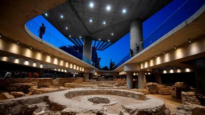 A view of the site at night. AFP