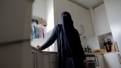 Danish woman wearing her niqab on the first day of the implementation of the Danish face veil ban. Andrew Kelly / Reuters