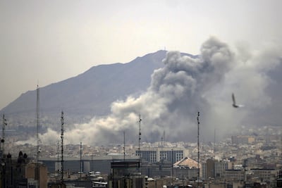 Air strikes in Tehran. Air power alone is unlikely to achieve regime change, say experts. AFP