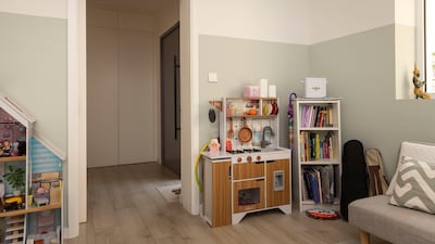 A study area has been converted into fun play zone