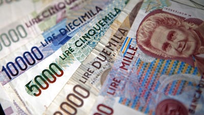 The lira ceased to be legal tender in Italy at the end of February 2002. Bloomberg