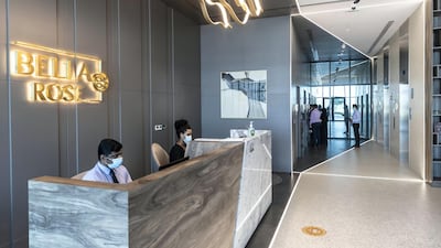 The Bella Rose apartment block is one of three to recently open in the Dubai Science Park district in south Barsha. Antonie Robertson/The National