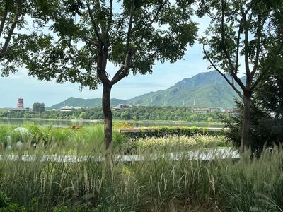 Mountain air and lush views from Qihu Hotel. Evelyn Lau / The National