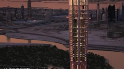 Sheikh Mohammed reviewed proposals by six consultancy companies, before approving the selection of a design by renowned Spanish architect Santiago Calatrava. Courtesy Emaar