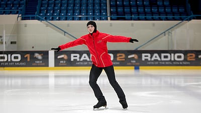 When she was 17, she made history by becoming the first figure skater from the UAE to compete in an international competition. Fatima Al Marzooqi / The National