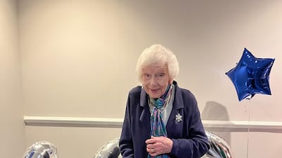 Marie Gladstone, the first headmistress of Sharjah English School. She turned 100 in 2025 and now lives in the UK. Photo: Sharjah English School