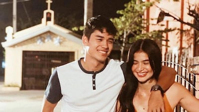 Marco Gumabao and Anne Curtis on the set of Just a Stranger. Courtesy Viva Artists Agency