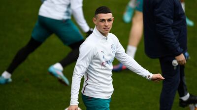 Manchester City's Phil Foden attends a team training session at City Football Academy in Manchester. AFP
