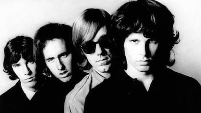 The Doors, from left, John Densmore, Robbie Krieger, Ray Manzarek and Jim Morrison. AP Photo