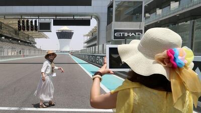 The Yas Marina circuit was a favourite spot for Chinese delegates attending the Chinese Visitors Summit at Yas Island. Delores Johnson / The National