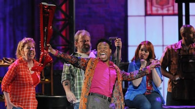 Billy Porter winner of the Tony award for best actor in a musical, performs a number with the cast of Kinky Boots at the 67th Annual Tony Awards. Evan Agostini / Invision / AP