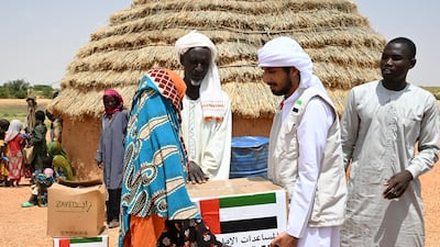 AMDJARASS, 3rd September, 2023 (WAM) -- The UAE humanitarian team present in Amdjarass, Chad, continued distributing food parcels to Sudanese refugees and the local community in the village of Herakaia and its environs, with the follow-up of the UAE's Office for the Coordination of Foreign Aid (OCFA). The UAE humanitarian team in Chad comprises representatives from the Emirates Red Crescent (ERC), the Zayed Bin Sultan Al Nahyan Charitable and Humanitarian Foundation ( (ZHF), the Khalifa Bin Zayed Al Nahyan Foundation, and the OCFA. Wam