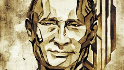Russian president Vladimir Putin. Illustration by Tadaomi Shibuya