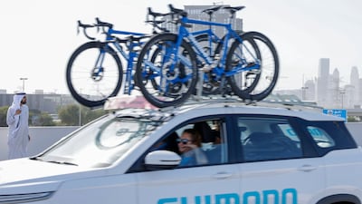 Sheikh Mohammed bin Rashid at the UAE Tour Women in Dubai. Wam