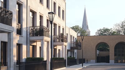 An exterior view of Chelsea Barracks.