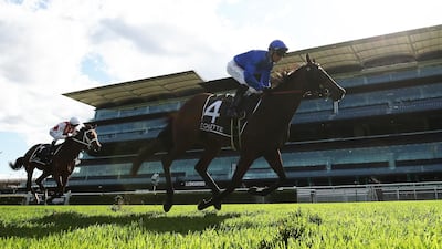 Jockey Glen Boss guides Colette to victory in the Australian Oaks at Royal Randwick Racecourse in Sydney, Australia, on April 11. Getty