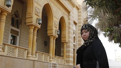 April Manipis is newly converted to Islam. She took the Muslim name Aisha Dahab. Jeffrey E Biteng / The National