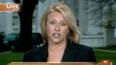 Laura Schwartz appears on the CBS Early Show from the White House. Courtesy Laura Schwartz