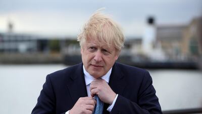 File photo: Britain's Prime Minister Boris Johnson looks on at Jacksons Wharf Marina in Hartlepool following local elections, Britain, May 7, 2021. Reuters