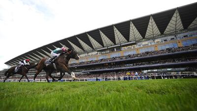 Jockey James Doyle, right, rides Noble Mission to a win in the Champion Stakes at Ascot Racecourse on October 18, 2014 in Ascot, England. Alan Crowhurst/Getty Images