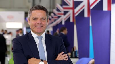 Simon Penney, UK trade commissioner for the Middle East, at the Arab Health conference. Chris Whiteoak / The National