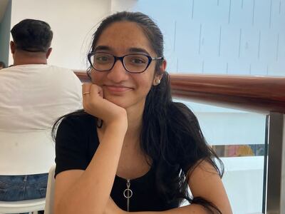 Anveeksha Chouhan, 17, ranked first in the science stream at her school, Delhi Private School Dubai.