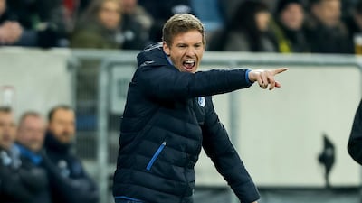 Julian Nagelsmann led Hoffenheim to fourth place in the Bundesliga in his first full season in charge. Getty Images