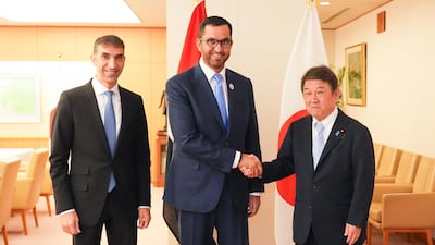 The announcement was made during the official visit to Japan by Dr Sultan Al Jaber, Minister of Industry and Advanced Technology, and the UAE’s Special Envoy to Japan; and Dr Thani Al Zeyoudi, Minister of Foreign Trade. Photo: Ministry of Foreign Trade