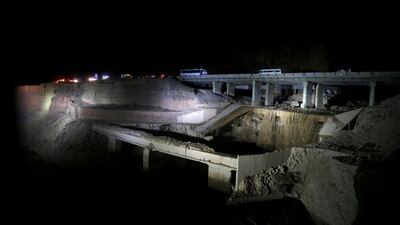A general view show the location of the accident where people, mainly schoolchildren and teachers, were killed on Thursday in a flash flood near the Dead Sea, Jordan October 25, 2018. REUTERS/Muhammad Hamed