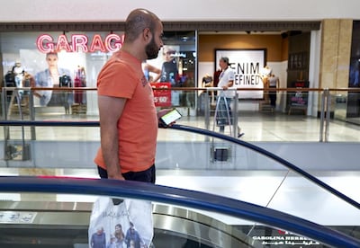 A shopper at the Abu Dhabi Mall.Victor Besa / The National