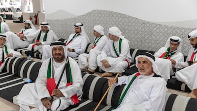 Members of the Al Alawi tribe from Al Ain. The Sheikh Zayed Festival is one of the UAE’s largest cultural events.