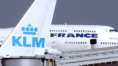 KLM, a subsidiary of the Air France-KLM Group, has suspended flights to Middle East hubs until further notice. AP