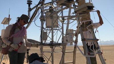 Scientists working on the dust tracking project. Photo: Ron Miller