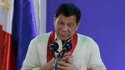 Philippine president Rodrigo Duterte speaks during the 113th Founding Anniversary of the Bureau of Internal Revenue in metropolitan Manila on August 2, 2017. A presidential aide said on August 4 that the president had decided to make education free at all state universities. Aaron Favila / AP Photo