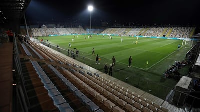 Empty tribunes are seen during the Uefa Nations League football match between Croatia and England at Rujevica stadium in Rijeka. AFP