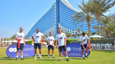 Football Escapes was set up by Rio Ferdinand, Bobby Zamora and premiership football coach Sam Huber. This October they will bring Michael Owen, Jamie Redknapp and Billy Wingrove to Dubai's Jumeirah Beach Hotel to coach children in football. Courtesy Football Escapes