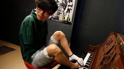 Pianist Liu Wei before his practice session in Shanghai.