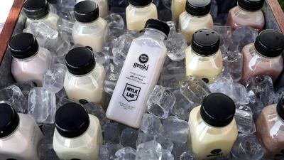 Genki organic milk on display at the Farmers Market held in Bay Avenue.