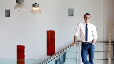 Jamie Atherton started off in football analysis, working for a Dubai club. He then brought his analytical skills to the world of advertising sales, which was what made him a good fit for Adzouk. Satish Kumar / The National