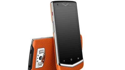 Vertu’s handset, the Constellation, sells for Dh25,400. Courtesy Jason Butcher / Vertu