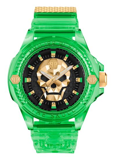 Skull scuba duba edition watch, Dh1,310, Philipp Plein. Photo Philipp Plein