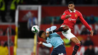 Ian Maatsen - 7. Unlike Beyer, the left-back looked assured and stood up well up against Rashford, and the Chelsea loanee had the better of him in the first half. AFP