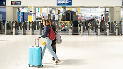 Passengers at Waterloo station, London, during three days of strike action in June which brought parts of the country to a standstill. PA