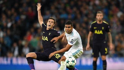 Harry Winks, left, needs to be careful lest he gets tripped by expectations. Laurence Griffiths / Getty Images